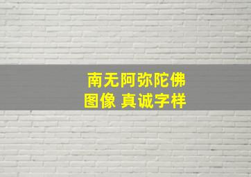 南无阿弥陀佛图像 真诚字样